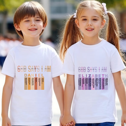 God Says I Am | Personalized Kid T-Shirt