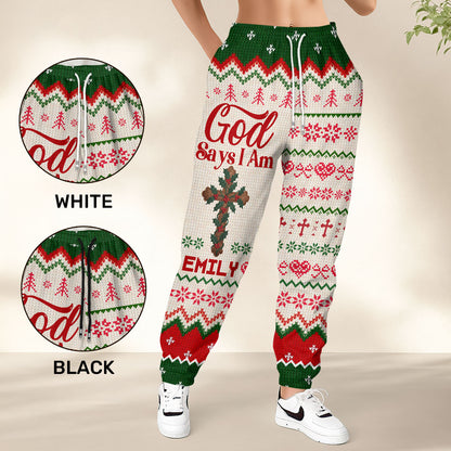 God Says I Am | Personalized Sweatpants