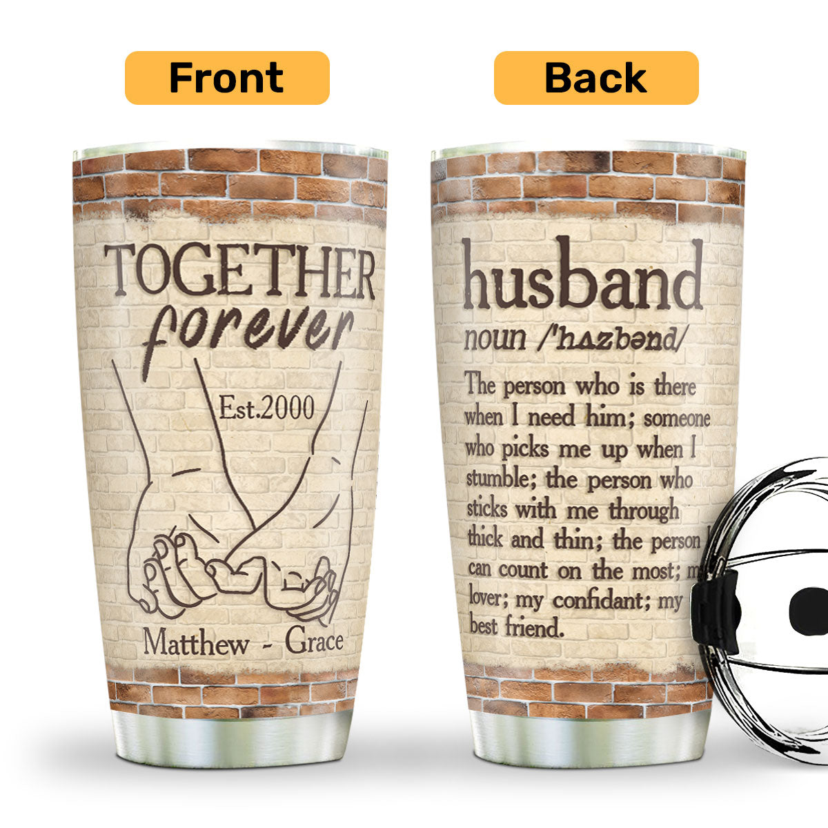 Husband Definition | Personalized Stainless Steel Tumbler