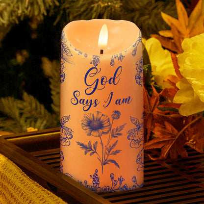 God Says I Am | Personalized Flameless LED Candle