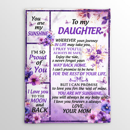 Daughter Granddaughter I Pray You'll Always Be Safe | Personalized Fleece Blanket