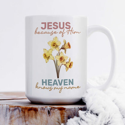 God Says I Am | Personalized White Ceramic Mug