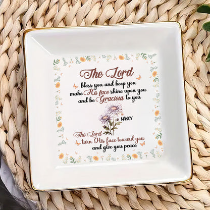 The Lord Bless You And Keep You | Personalized Jewelry Dish JSJDPPA2863L