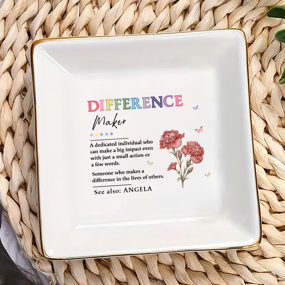 Difference Maker | Personalized Jewelry Dish