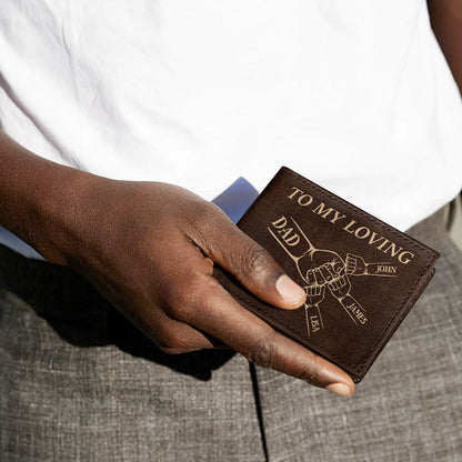 To My Loving Dad | Personalized Folded Wallet For Men JSLFWPL2353L