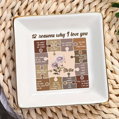 12 Reasons I Love You | Personalized Jewelry Dish