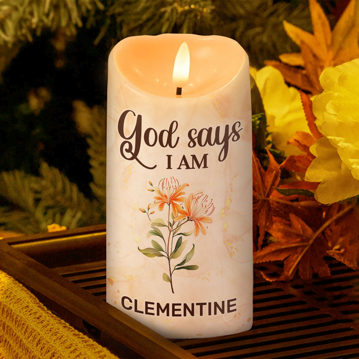 God Says I Am | Personalized Flameless LED Candle