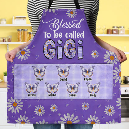 Blessed To Be Called Grandma | Personalized Apron With Pocket