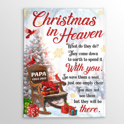 Christmas In Heaven | Personalized Fleece Blanket