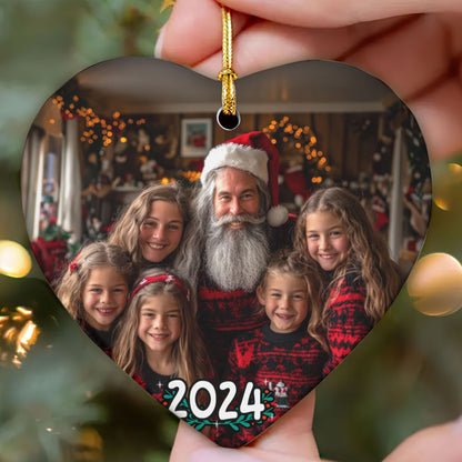 Together We Make A Family | Personalized Heart Shaped Ceramic Ornament JSHCOHLPA2576T