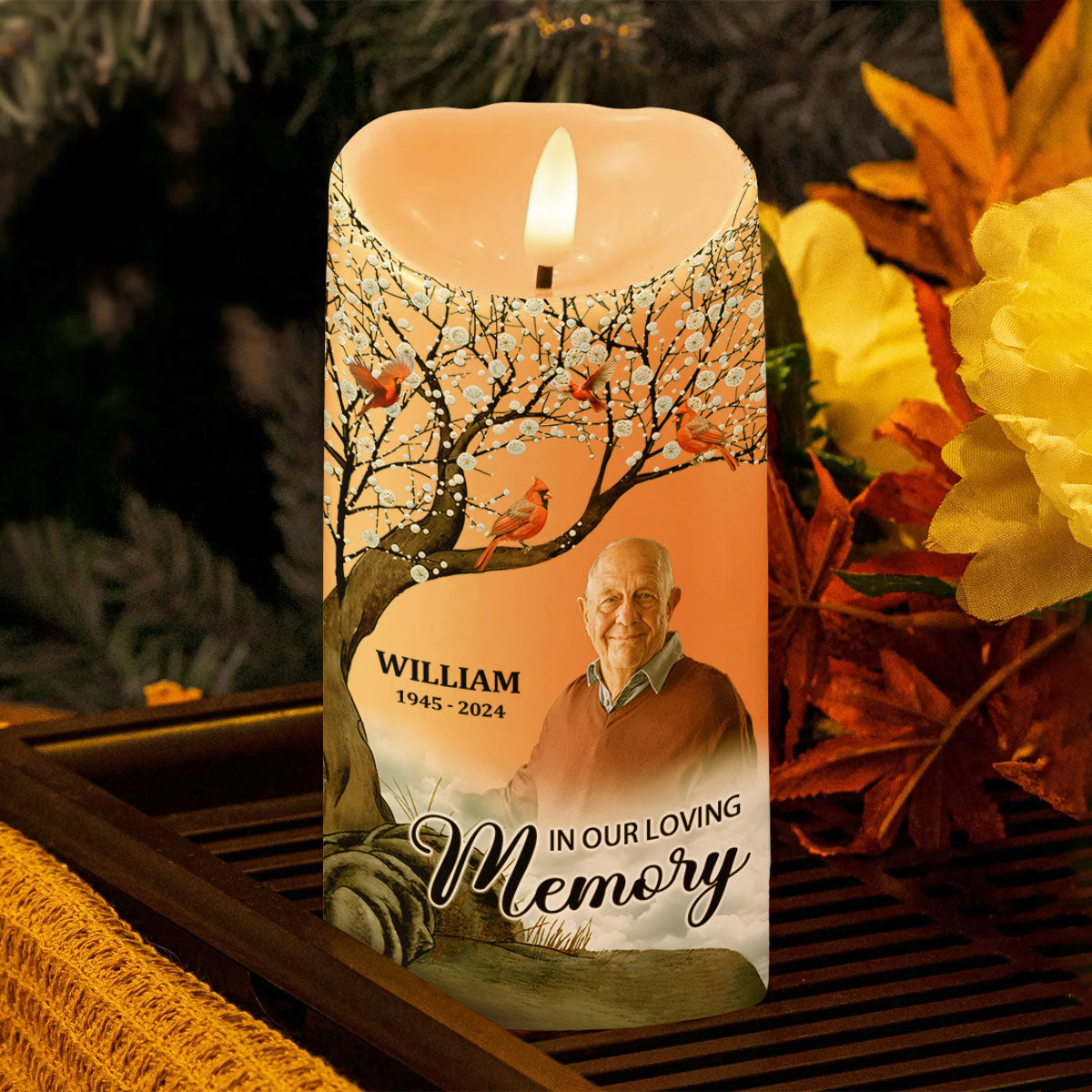 A Limb Has Fallen From Our Family Tree | Personalized Flameless LED Candle