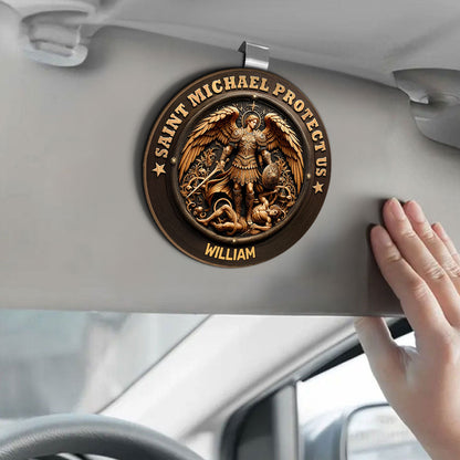 Saint Michael Protect Us | Personalized Car Visor Clip