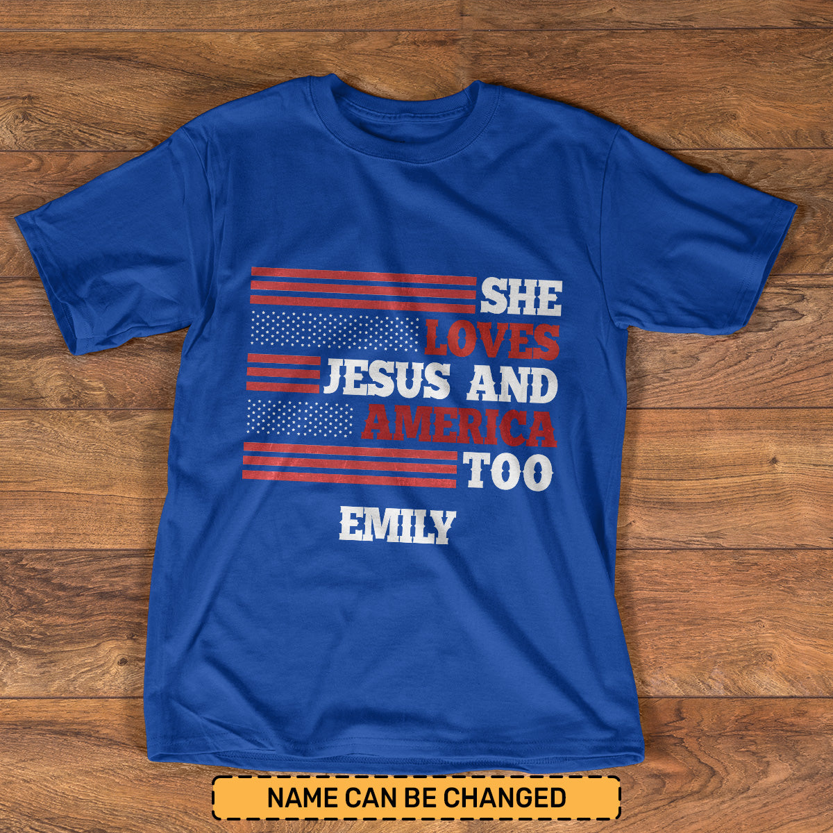 She Loves Jesus And America Too | Personalized 2D Unisex T-shirt
