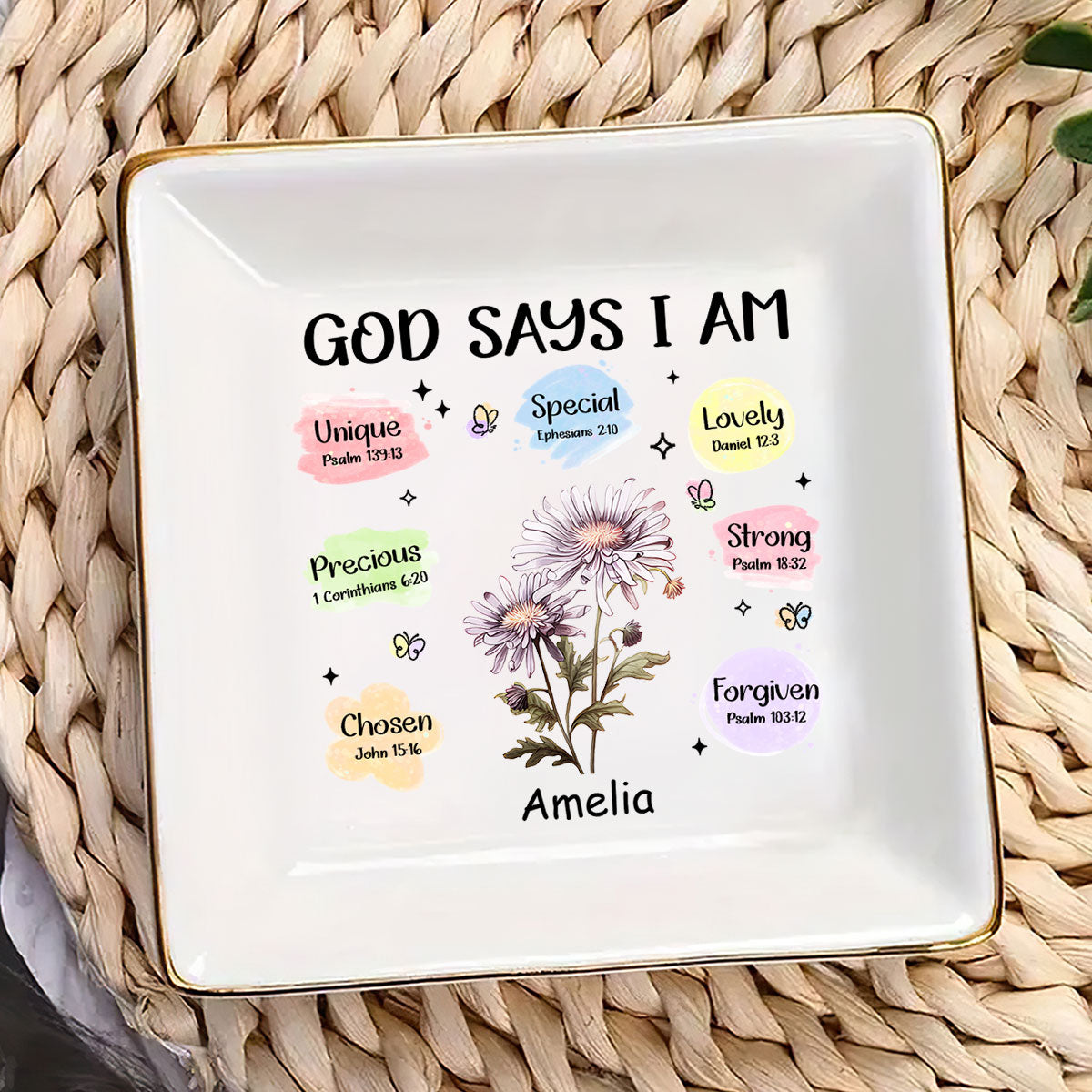 God Says You Are Chosen | Personalized Jewelry Dish
