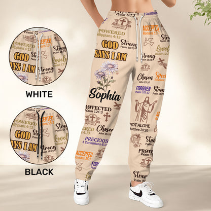 God Says I Am | Personalized Sweatpants