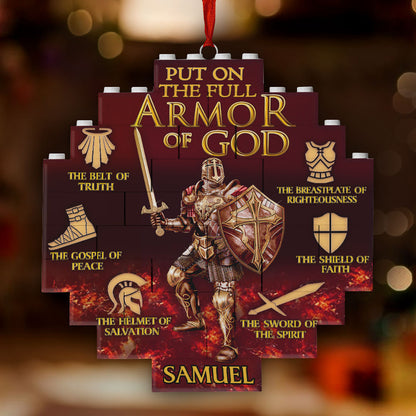 Put On The Full Armor Of God | Personalized Circle Buildable Ornament-1 Side Print JSCBOPN2821TA