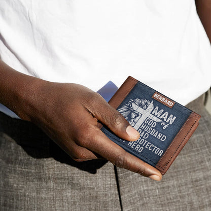 Man Of God | Personalized Folded Wallet For Men JSLFWN37