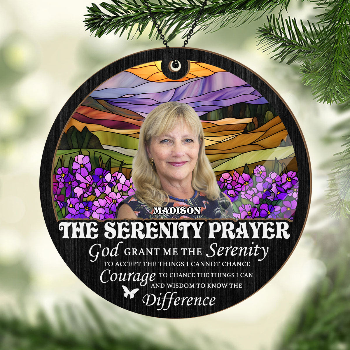 The Serenity Prayer Suncatcher | Personalized Window Hanging Suncatcher JSWHSCPL2369M