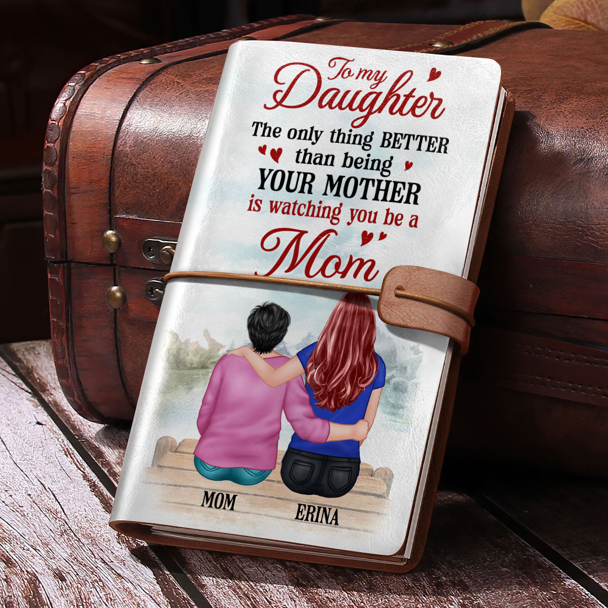 To My Daughter Journal | Personalized Leather Bound Journal JSLBJTH782L