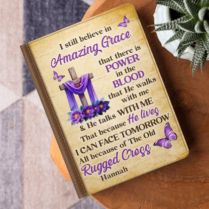 Faith Through The Cross | Personalized Leather Cover Notebook