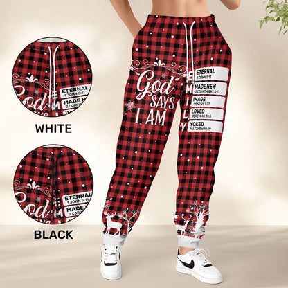 God Says I Am | Personalized Sweatpants