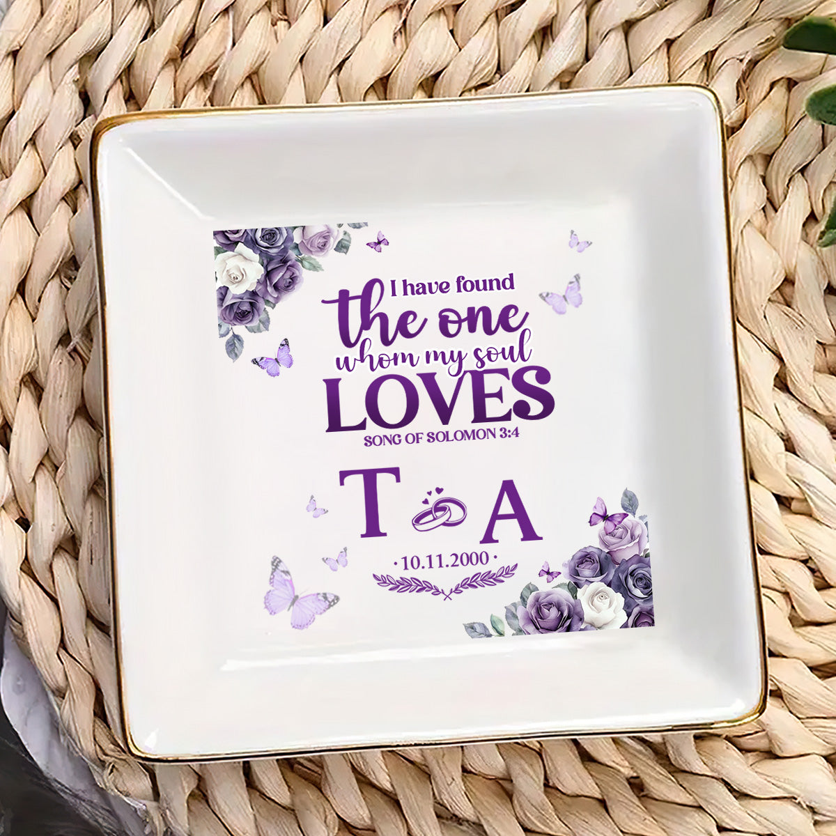 My Soul Loves Song Of Solomon 3:4 | Personalized Jewelry Dish