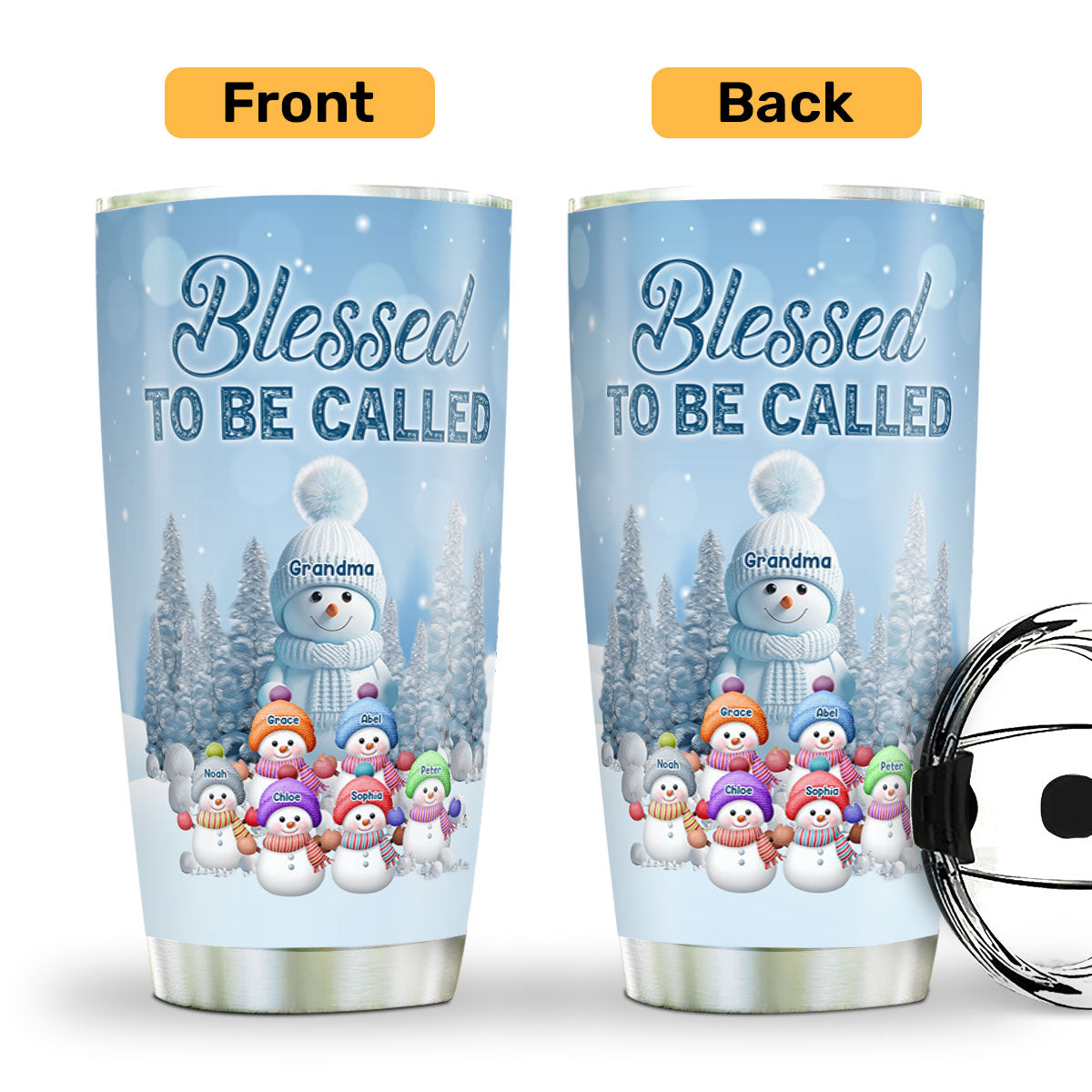 Blessed To Be Called Grandma | Personalized Stainless Steel Tumbler