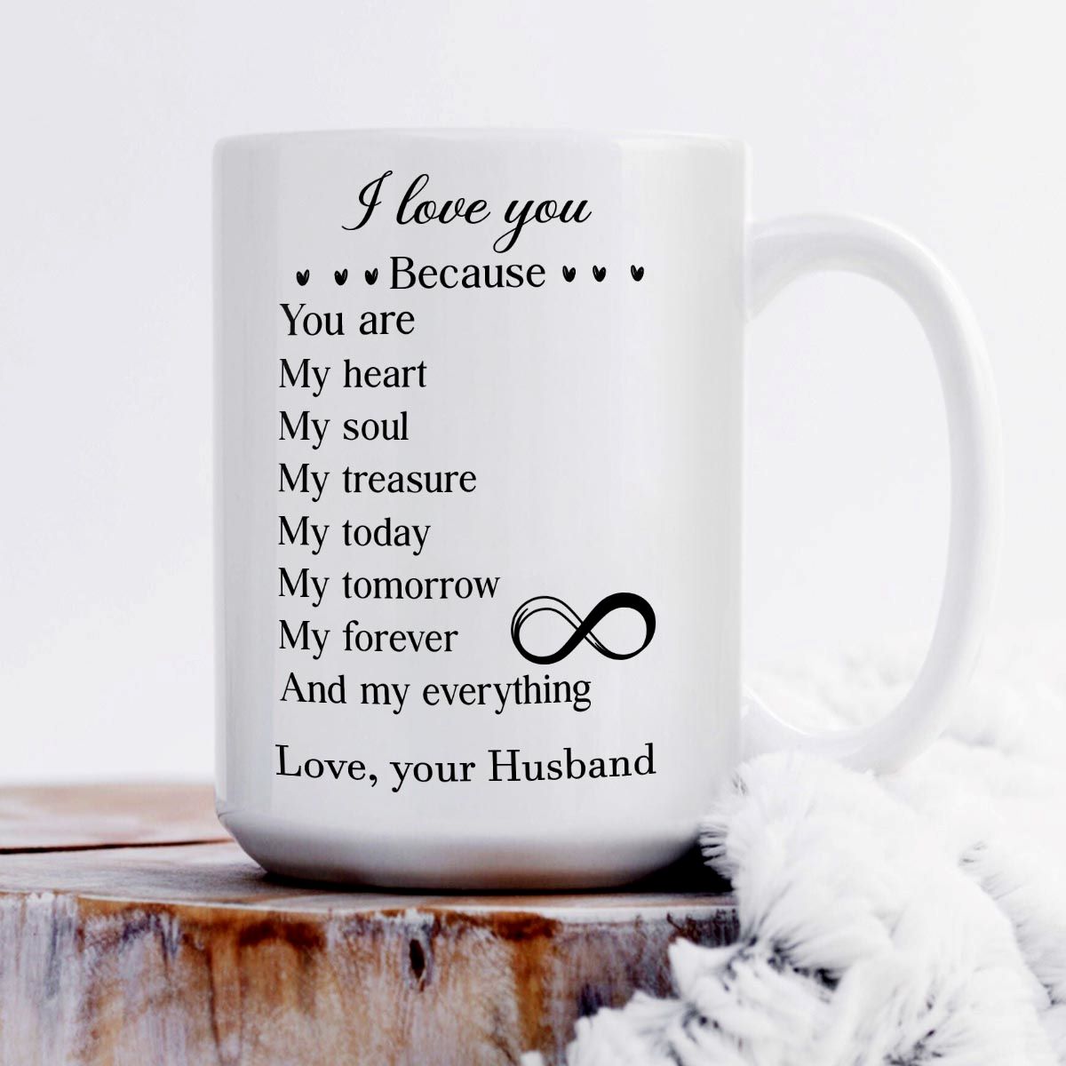 To My Wife | Personalized White Ceramic Mug