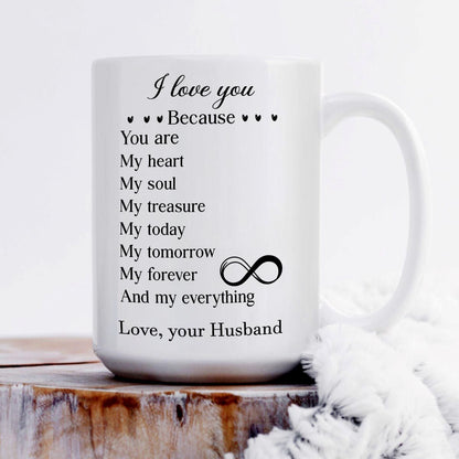 To My Wife | Personalized White Ceramic Mug