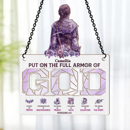 Armor Of God  | Personalized Window Hanging Suncatcher