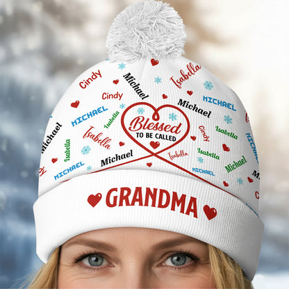 Blessed To Be Called Grandma  | Personalized Bobble Beanie Hat
