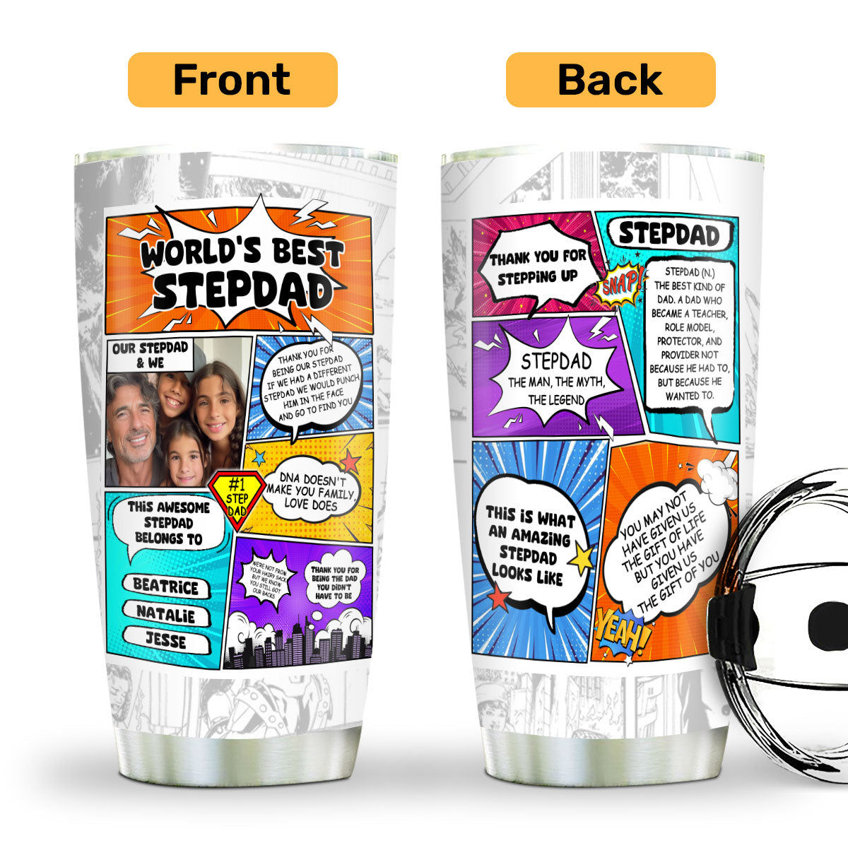 World's Best Stepdad | Personalized Stainless Steel Tumbler SSTN19
