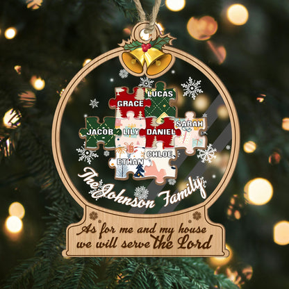 As For Me And My House | Personalized Wood & Acrylic Ornament JSWAOHLPA1674TA