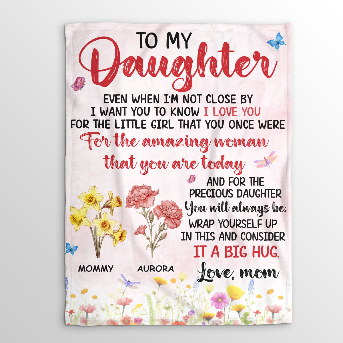 To My Daughter | Personalized Fleece Blanket JSFBPN2856TA