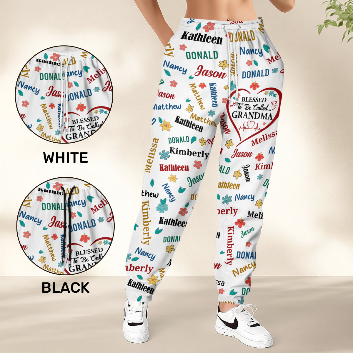 Blessed To Be Called Grandma | Personalized Sweatpants
