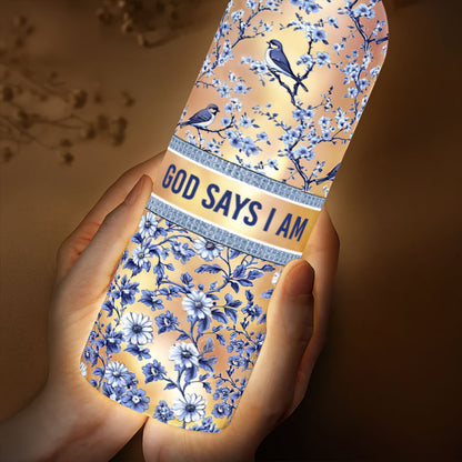 God Says I Am | Personalized Bottle Lamp