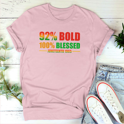 92% Bold 100% Blessed |  2D Unisex T-shirt
