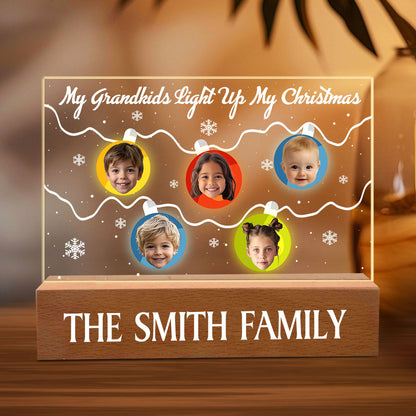 Custom Photo Light Up My Christmas | Personalized Acrylic Plaque Night Light JSAPNLPH1981D