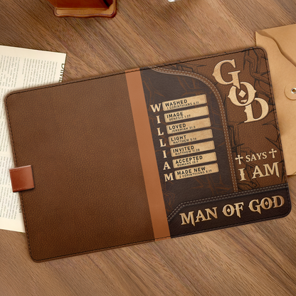 Man Of God  | Personalized Leather Notebook & Pen Set