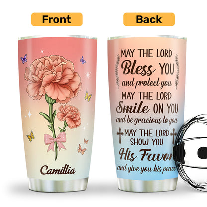 May The Lord Bless You And Protect You | Personalized Stainless Steel Tumbler