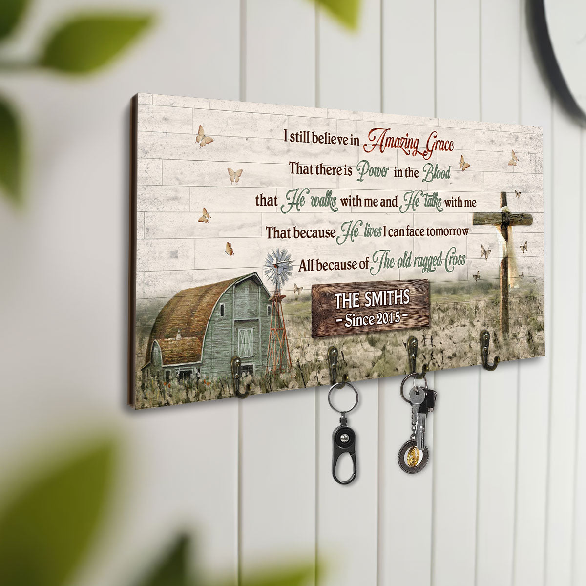 Amazing Grace | Personalized Key Holder JSUWKHCSPHA1722M