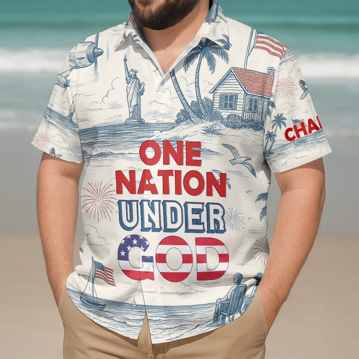One Nation Under God | Personalized Hawaiian Shirt