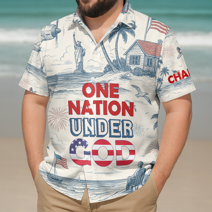 One Nation Under God | Personalized Hawaiian Shirt