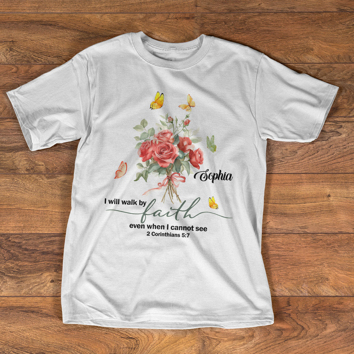 I Will Walk By Faith Even When I Cannot See | Personalized 2D Unisex T-shirt