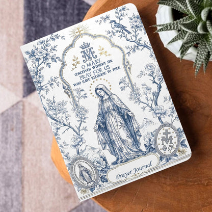 O Mary Pray For Us | Personalized Leather Cover Notebook