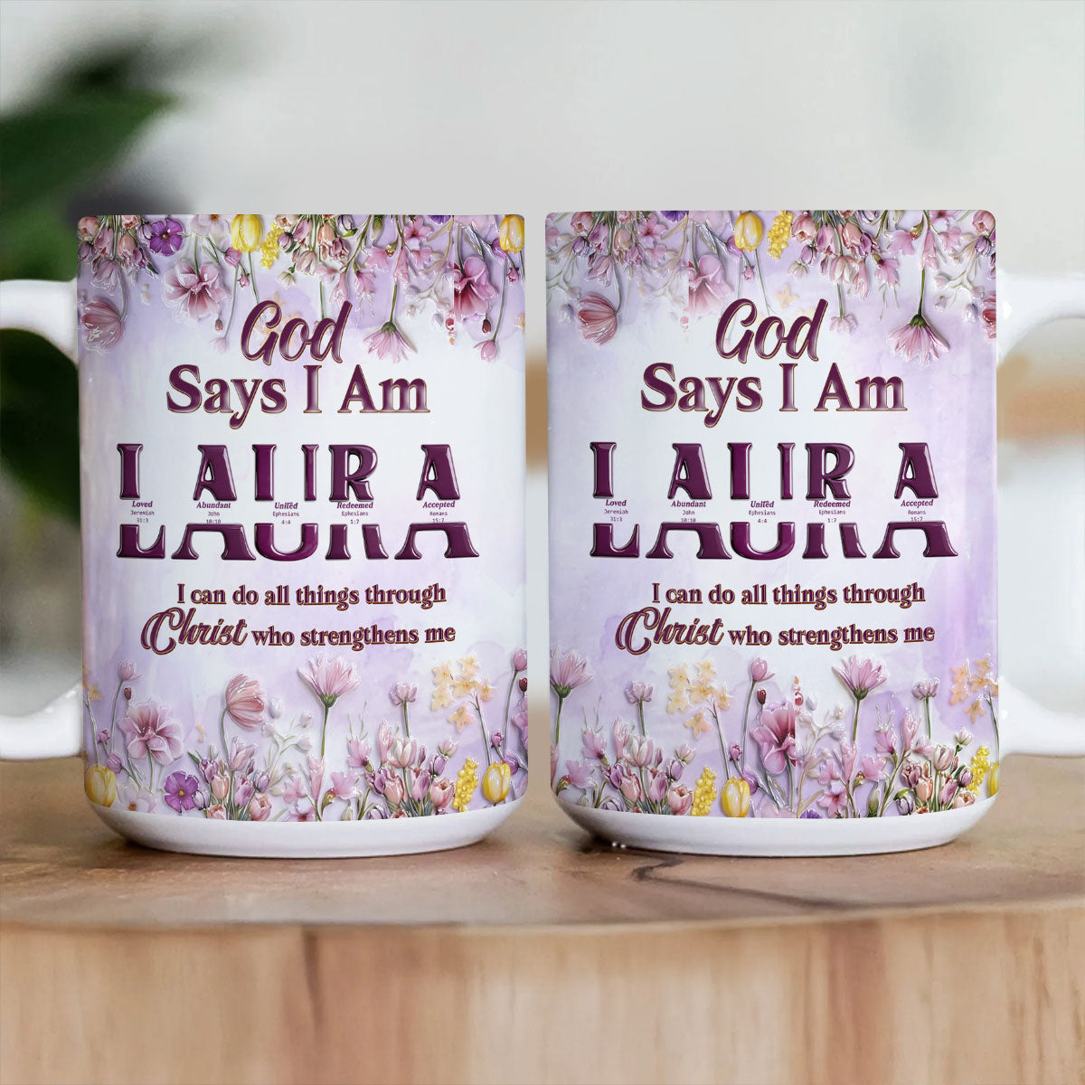 God Says I Am | Personalized Ceramic Coffee Mug