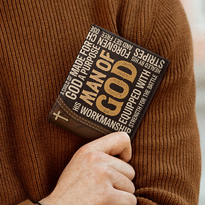 Man Of God | Personalized Leather Folded Wallet