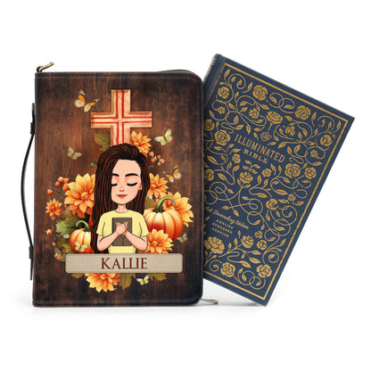 Fall For Jesus He Never Leaves | Personalized Bible Cover JSBCPH1206L
