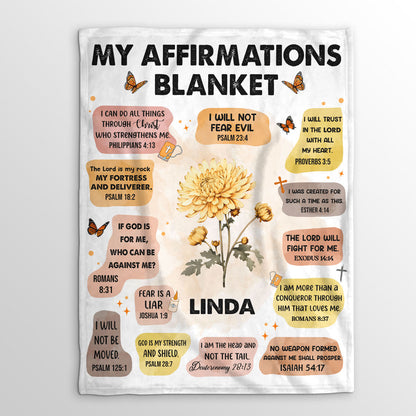 My Affirmations | Personalized Fleece Blanket