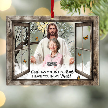 God Has You In His Arms I Have You In My Heart | Personalized 1-Side Acrylic Ornament